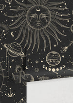 Black Celestial Wallpaper / Peel and Stick Wallpaper Removable Wallpaper Home Decor Wall Art Wall Decor Room Decor - D342