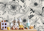 Vintage Floral Wallpaper / Peel and Stick Wallpaper Removable Wallpaper Home Decor Wall Art Wall Decor Room Decor - D476