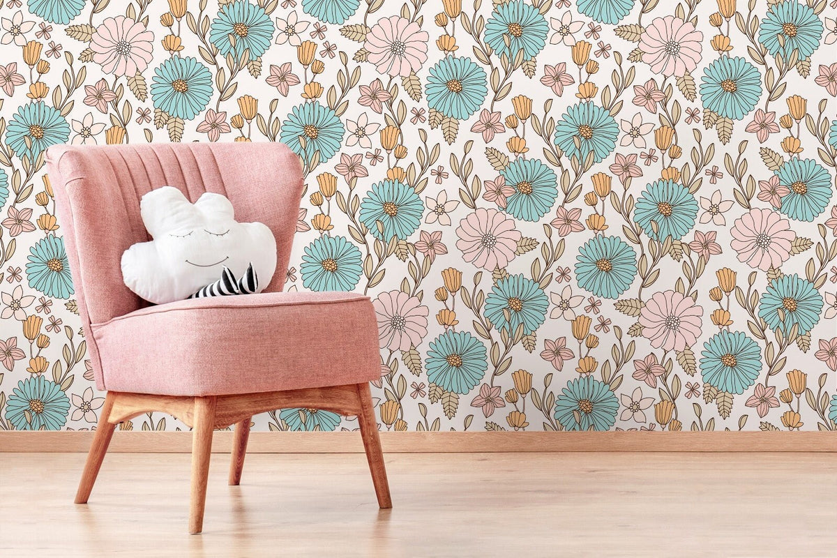 Floral Elegance Wallpaper - D379