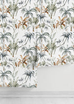 Botanical Palms Wallpaper / Peel and Stick Wallpaper Removable Wallpaper Home Decor Wall Art Wall Decor Room Decor - D540