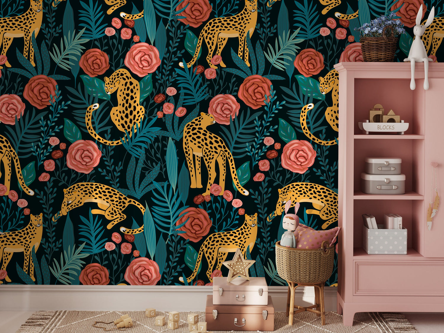 Tropical Leopard Wallpaper - D155