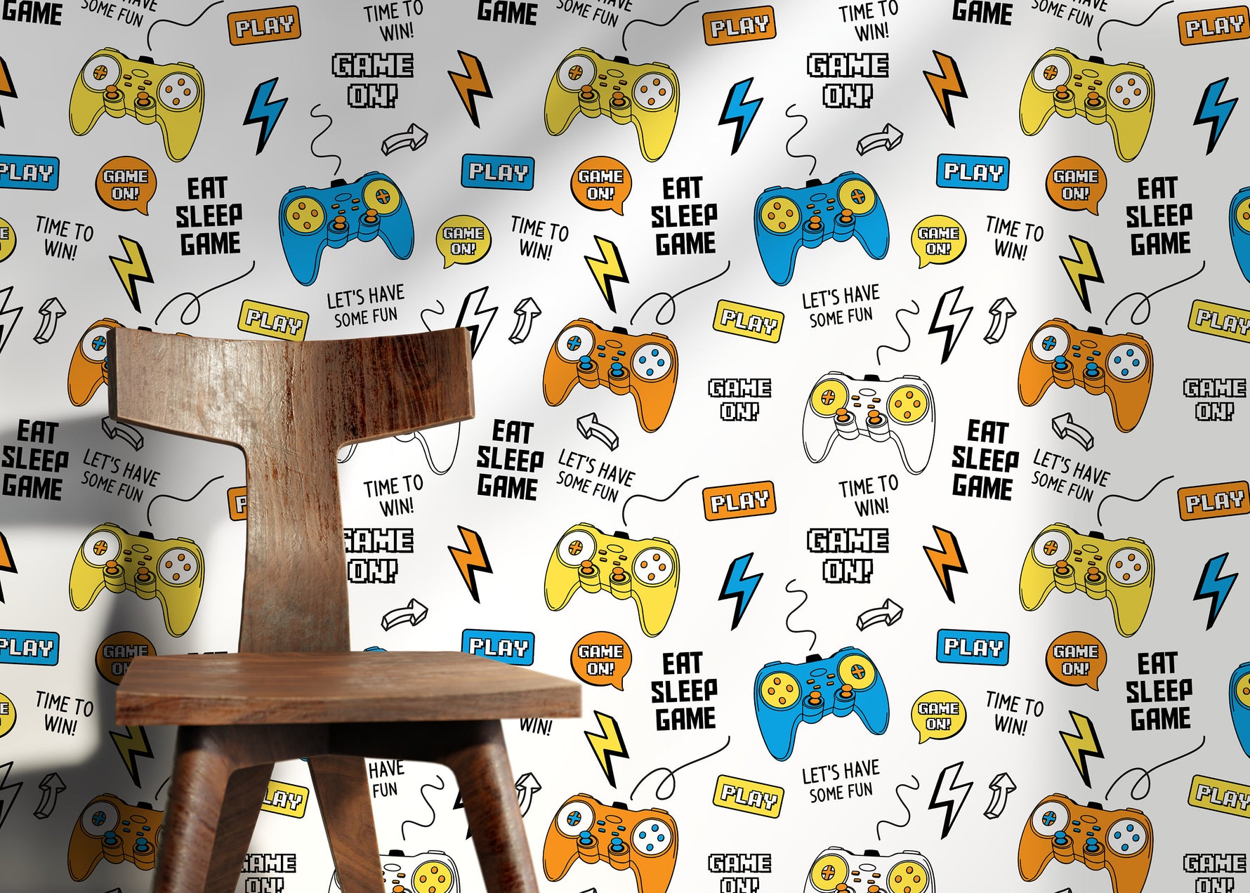 Removable Wallpaper Peel and Stick Wallpaper Wall Paper Wall Mural - Video Gamer- Control Wallpaper - B534