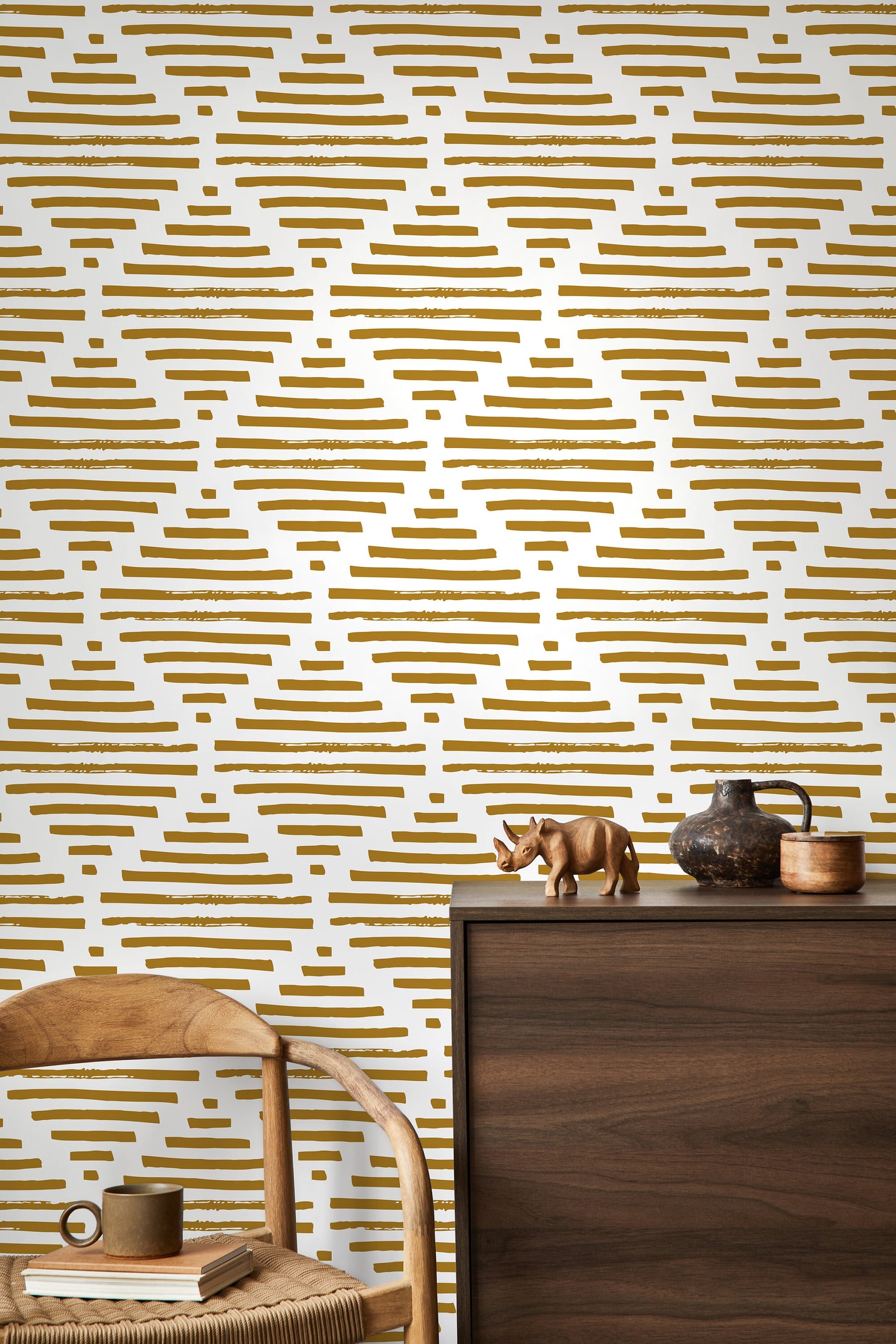 Wallpaper Peel and Stick Wallpaper Removable Wallpaper Home Decor Wall Art Wall Decor Room Decor / Abstract Geometric Wallpaper - B947