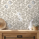 Neutral William Morris Wallpaper / Peel and Stick Wallpaper Removable Wallpaper Home Decor Wall Art Wall Decor Room Decor - D507