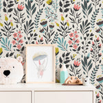 Removable Wallpaper Peel and Stick Wallpaper Wall Paper Wall Mural - Vintage Floral Wallpaper - C210