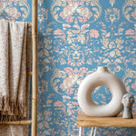 Ornamental Flowers Wallpaper - Removable Wallpaper Peel and Stick Wallpaper Wall Paper - C284