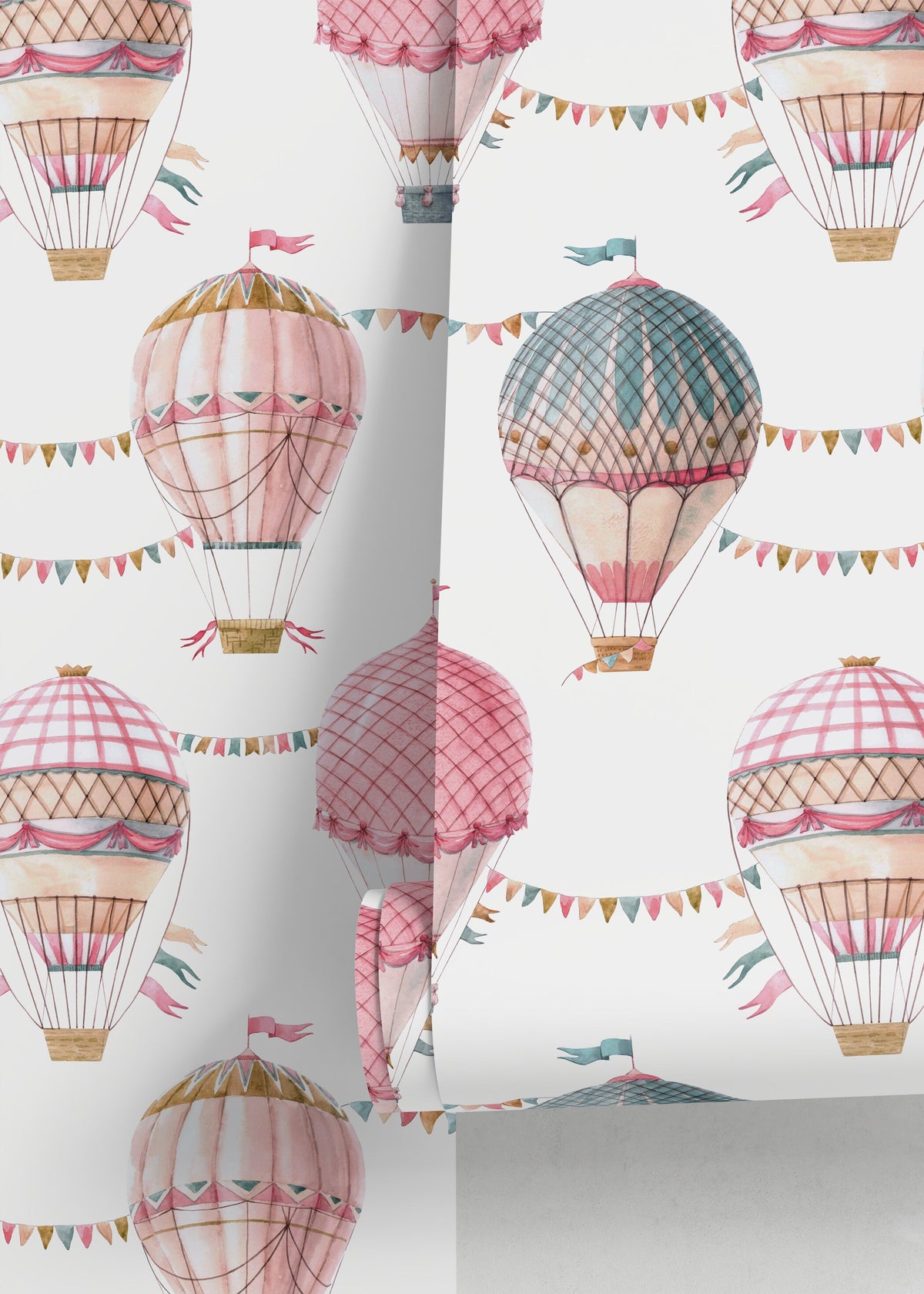 Vintage Hot Air Balloon Wallpaper - D532