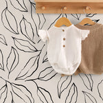 Wallpaper Peel and Stick Wallpaper Removable Wallpaper Home Decor Wall Art Wall Decor Room Decor / Minimalist Leaves Wallpaper - C425