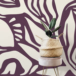 Purple Abstract Art Wallpaper Large Modern Wallpaper Peel and Stick and Traditional Wallpaper - D626