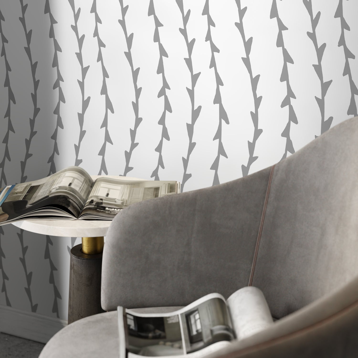 Removable Wallpaper Peel and Stick Wallpaper Wall Paper Wall Mural - Herringbone Wallpaper - X055