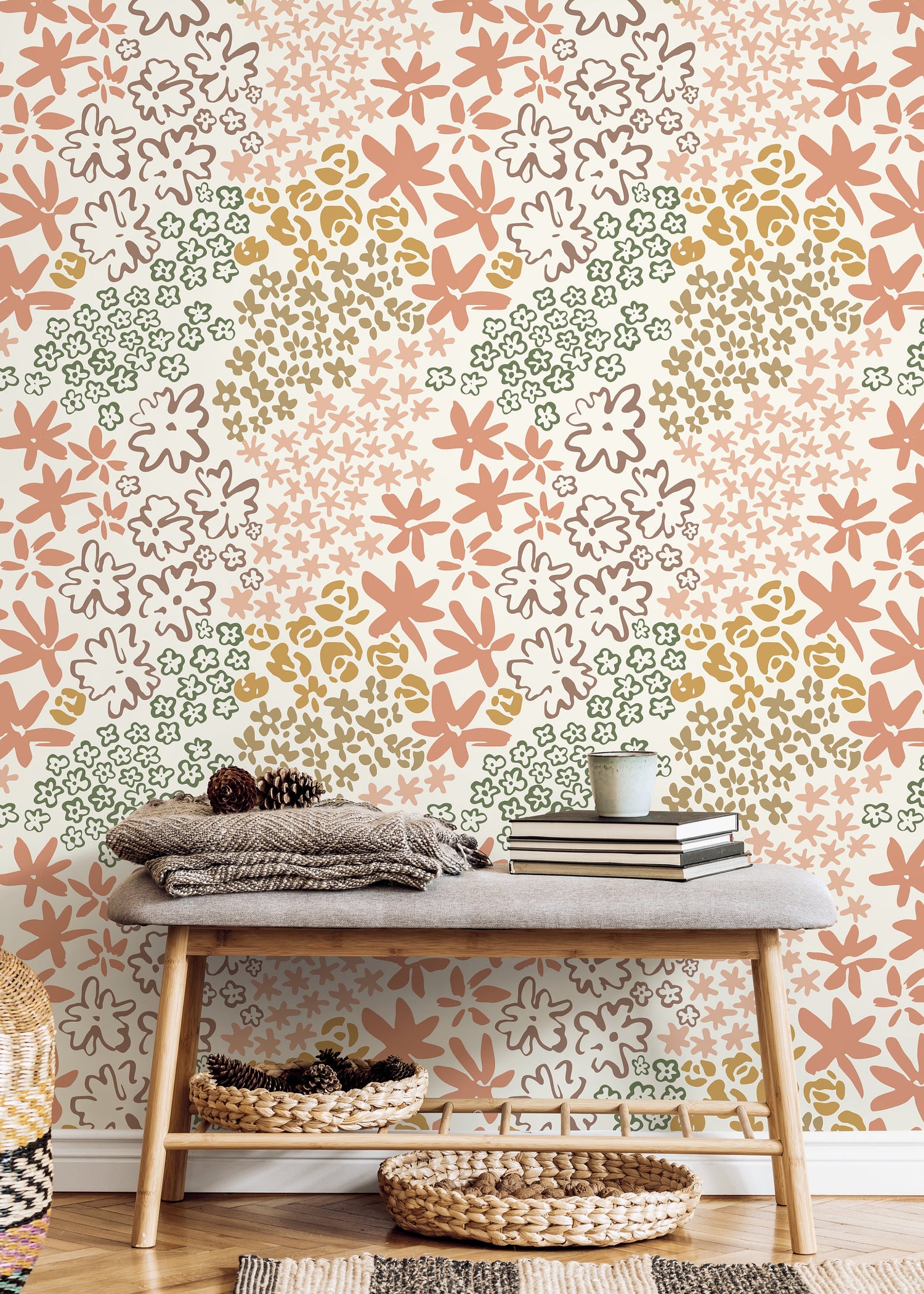 Floral Harmony Wallpaper - D166