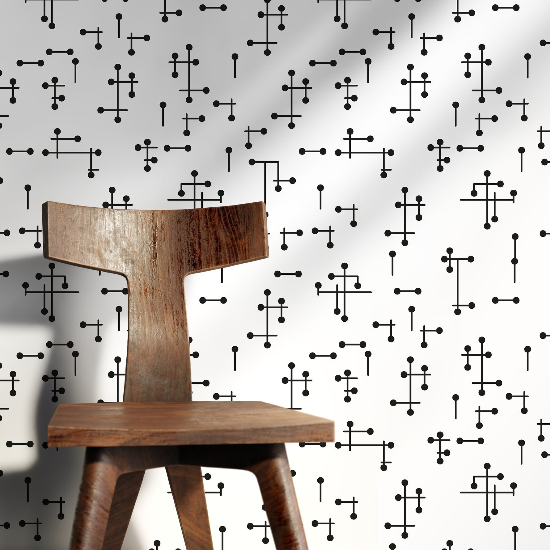 Removable Wallpaper Peel and Stick Wallpaper Wall Paper Wall Mural - Black and White Minimal Wallpaper - B969