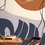 Removable Wallpaper Peel and Stick Wallpaper Wall Paper Wall Mural - Contemporary Non-Metallic Leaves Wallpaper - C058