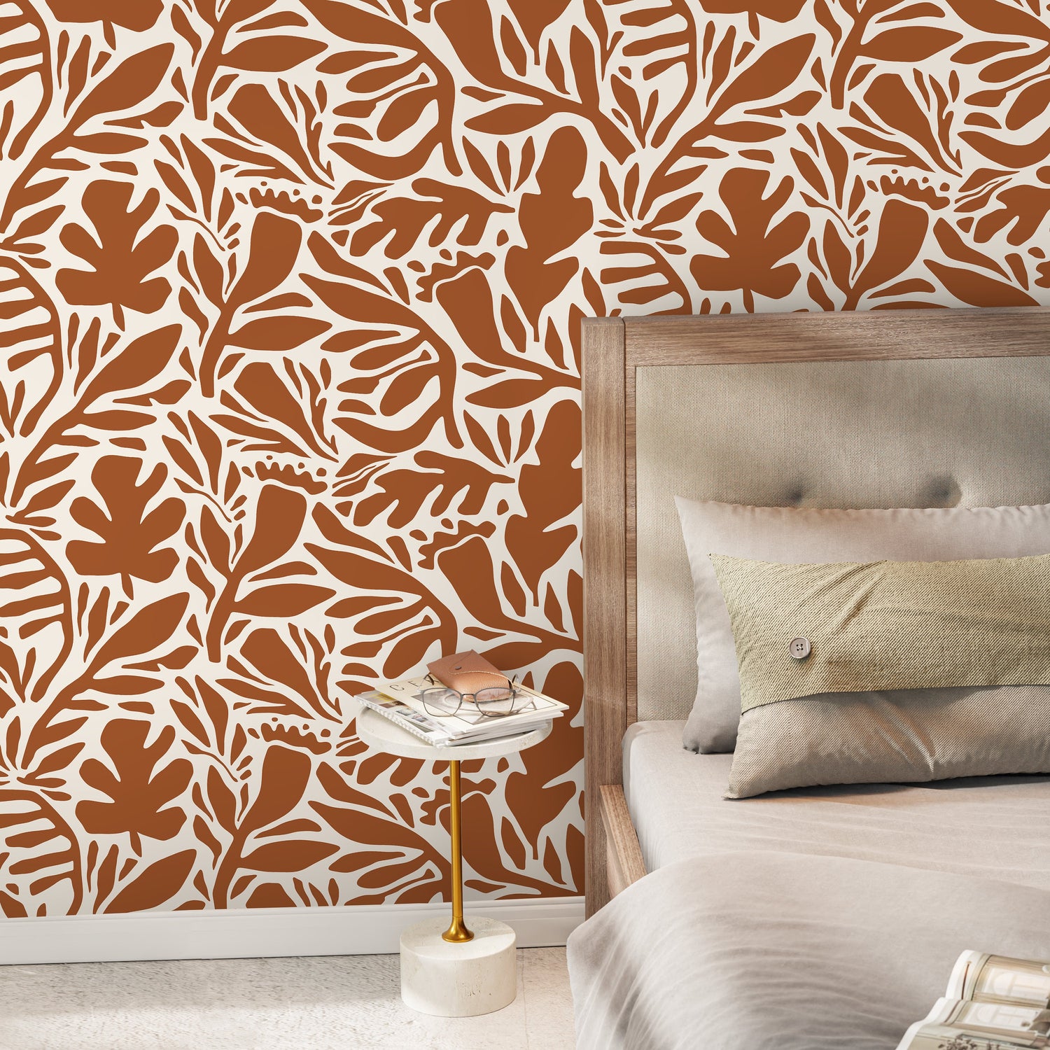 Tropical Leaf Impressions Wallpaper - D698