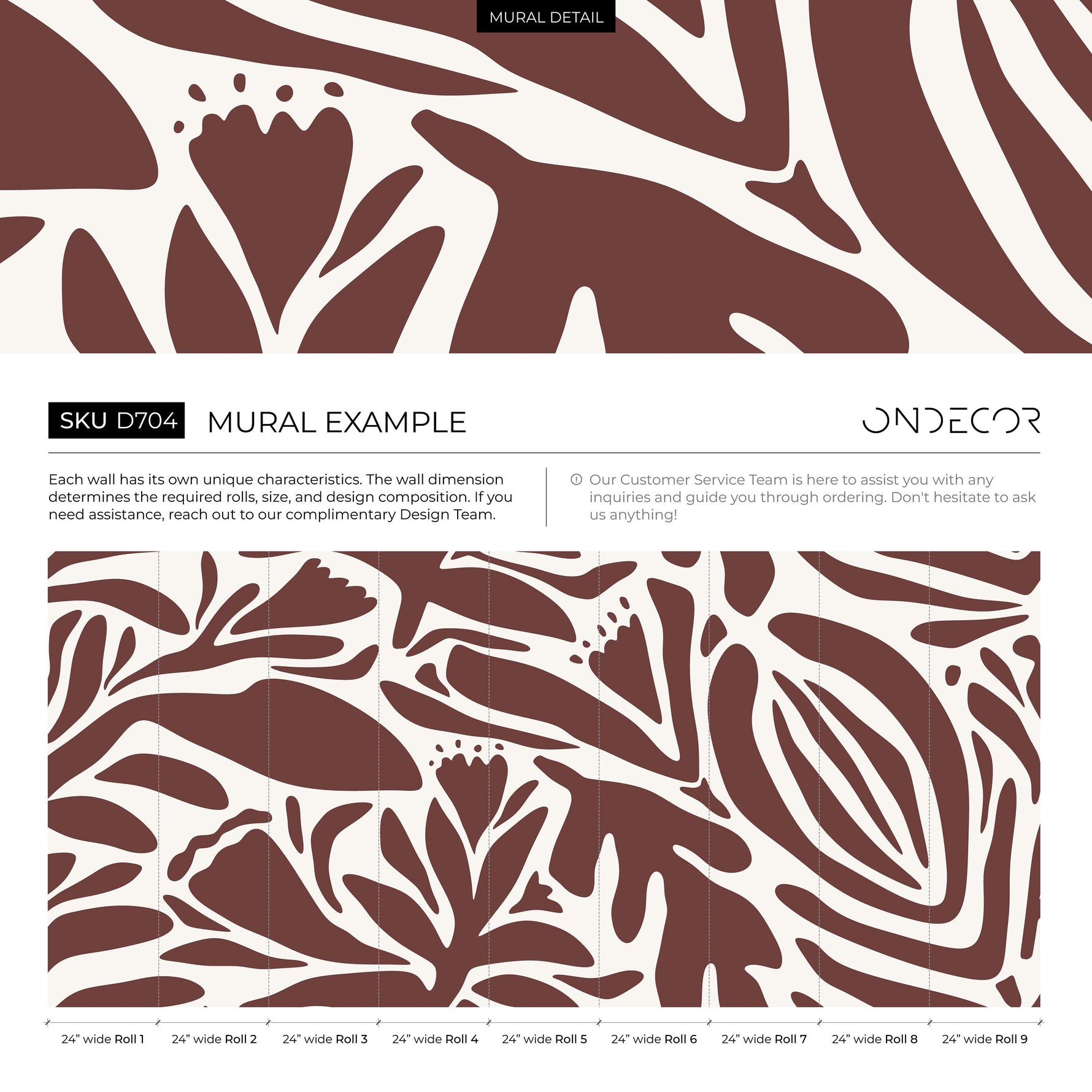 Earthy Botanical Shapes Wallpaper - D704