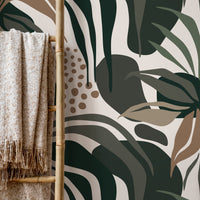 Thumbnail for Tropical Abstract Wallpaper Modern Wallpaper Peel and Stick and Traditional Wallpaper - D711