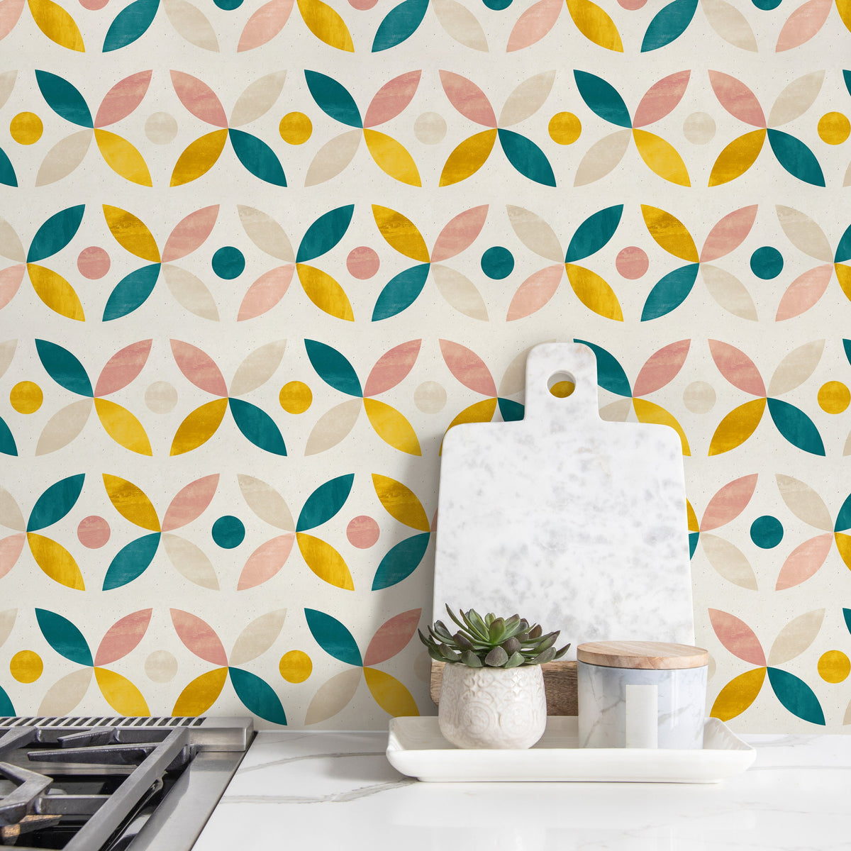 Removable Wallpaper Peel and Stick Wallpaper Wall Paper Wall Mural - Geometric Rectangles Wallpaper - C230