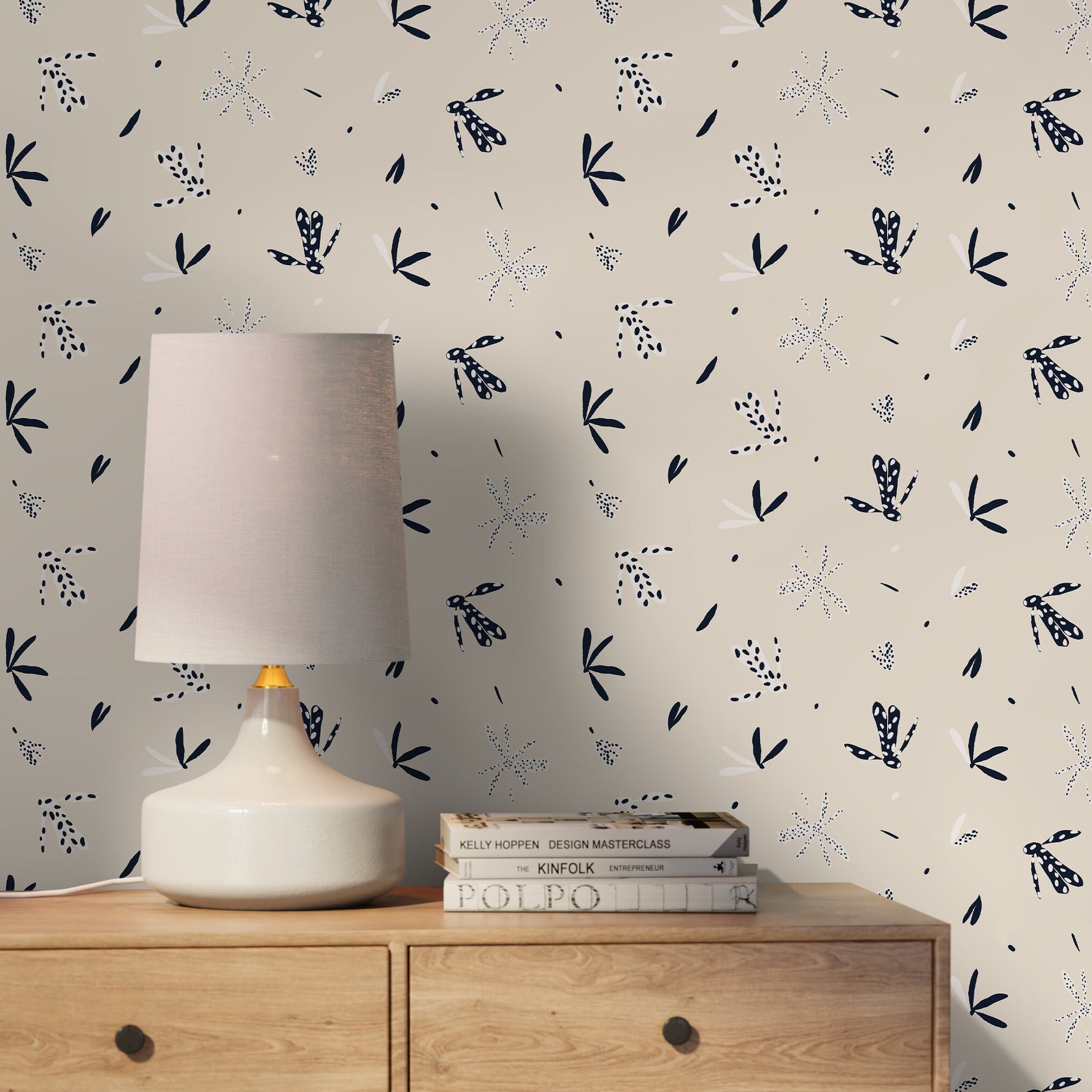 Wallpaper Peel and Stick Wallpaper Removable Wallpaper Home Decor Wall Art Wall Decor Room Decor / Floral Minimalist Wallpaper - C344