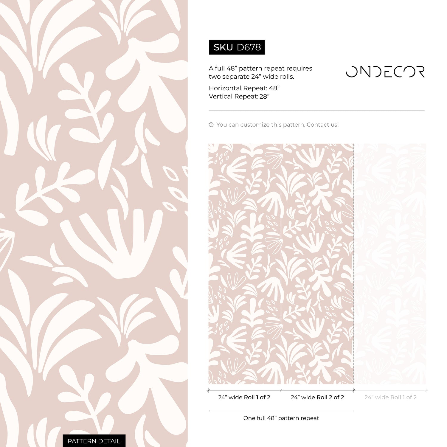 Neutral Abstract Garden Wallpaper Boho Wallpaper Peel and Stick and Traditional Wallpaper - D678