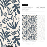 Abstract Garden Wallpaper Boho Wallpaper Peel and Stick and Traditional Wallpaper - D679