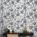 Abstract Garden Wallpaper Boho Wallpaper Peel and Stick and Traditional Wallpaper - D679