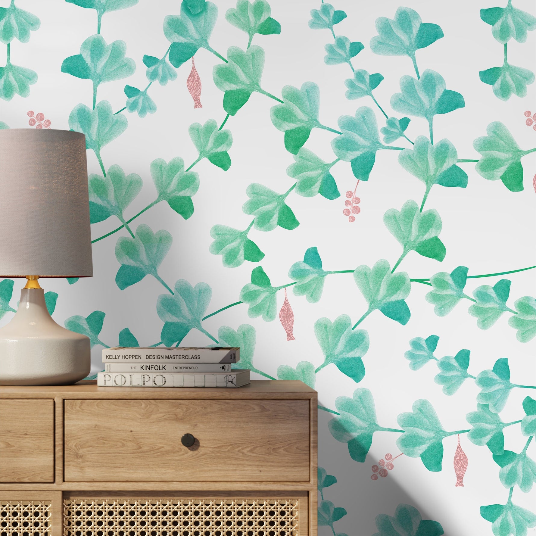 Removable Wallpaper Peel and Stick Wallpaper Wall Paper Wall Mural - Leaf Wallpaper Tropical Wallpaper - X013