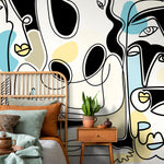 Abstract Faces Collage Wallpaper - D591