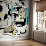 Abstract Faces Collage Wallpaper - D591