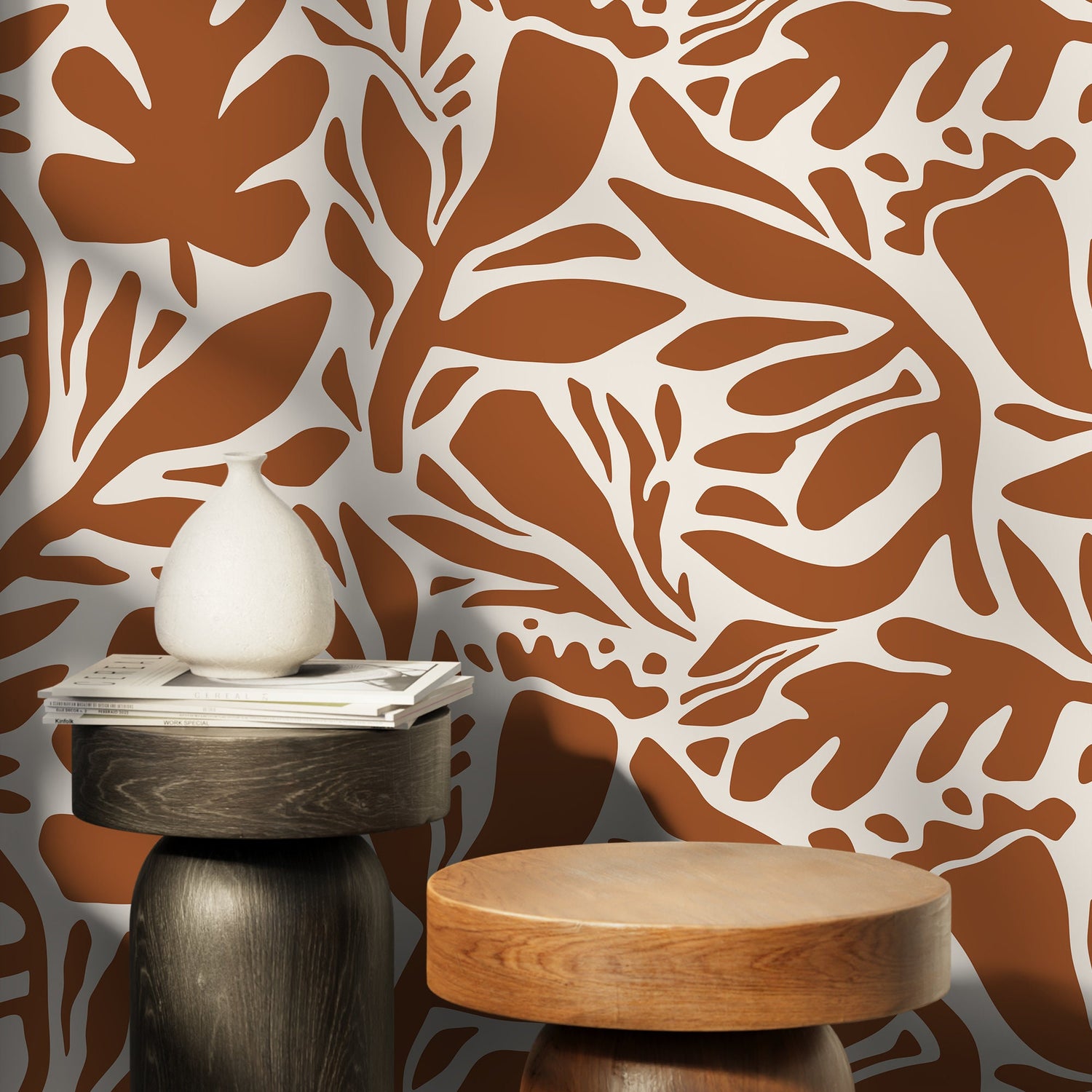 Tropical Leaf Impressions Wallpaper - D698