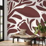 Earthy Botanical Shapes Wallpaper - D704