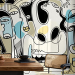 Abstract Faces Collage Wallpaper - D591