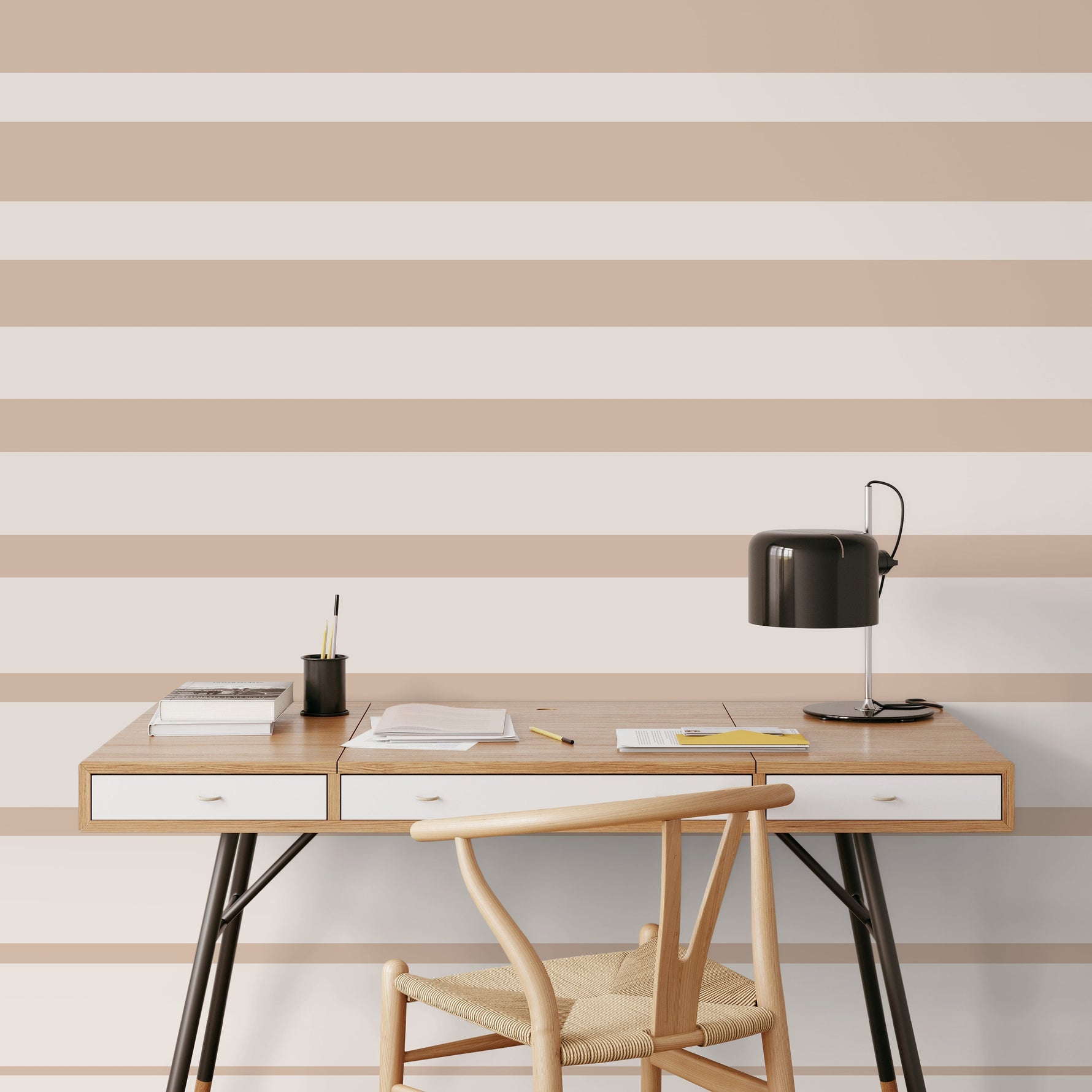 Elegant Striped Pattern Wallpaper - D730