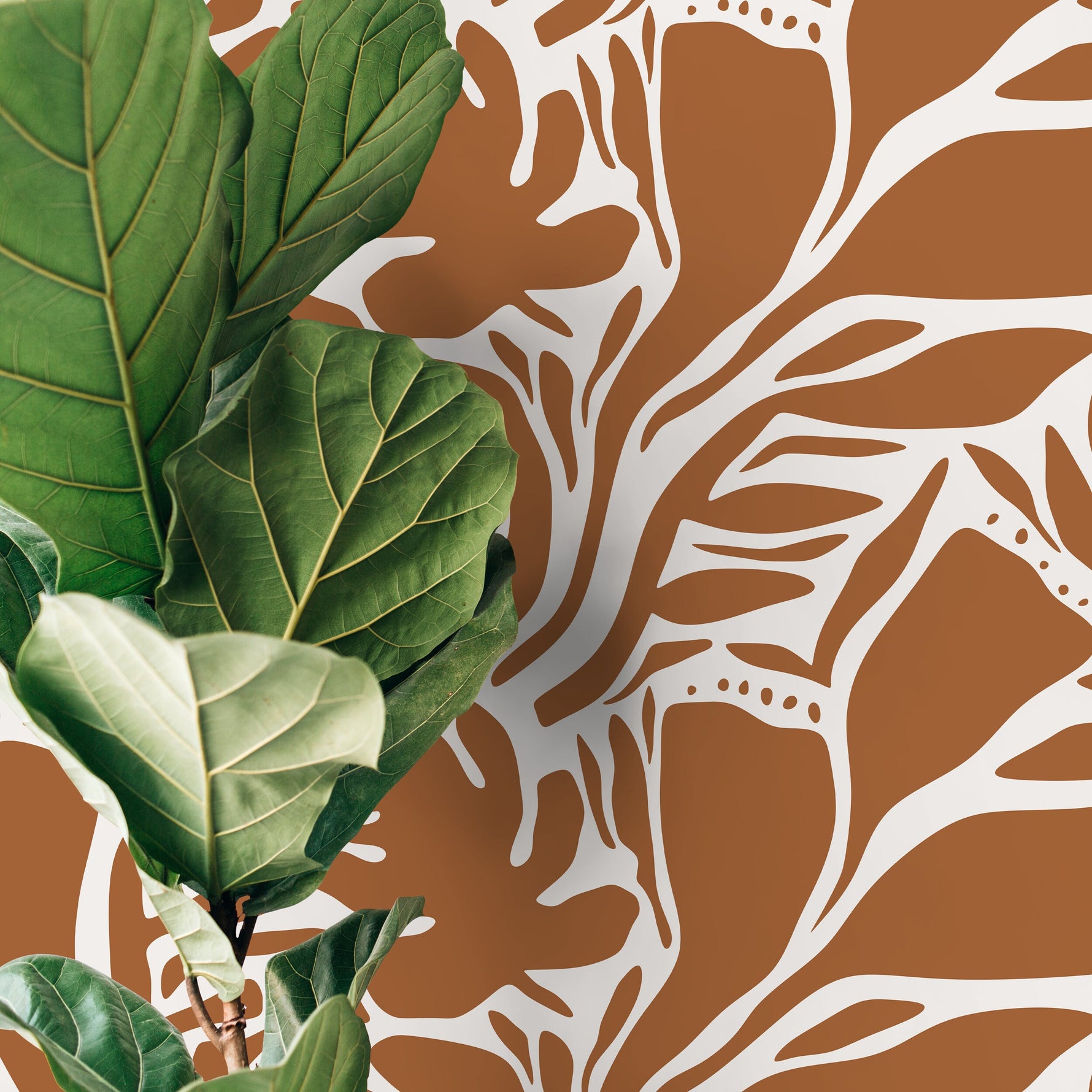 Elegant Foliage Wallpaper - D641