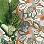 Colorful Floral Wallpaper Fun Wallpaper Peel and Stick and Traditional Wallpaper - D655