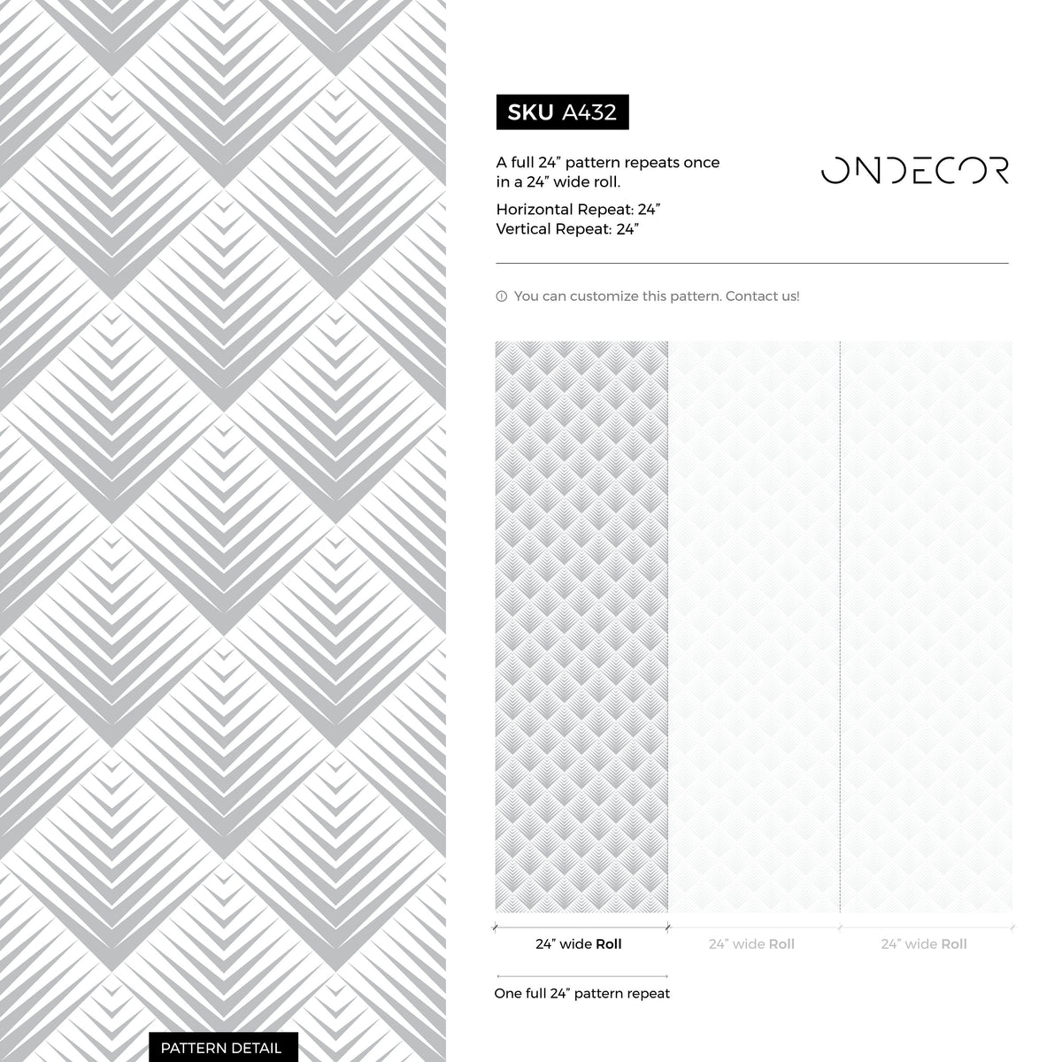 Grey Geometric Wallpaper Modern Wallpaper Peel and Stick and Traditional Wallpaper - A432