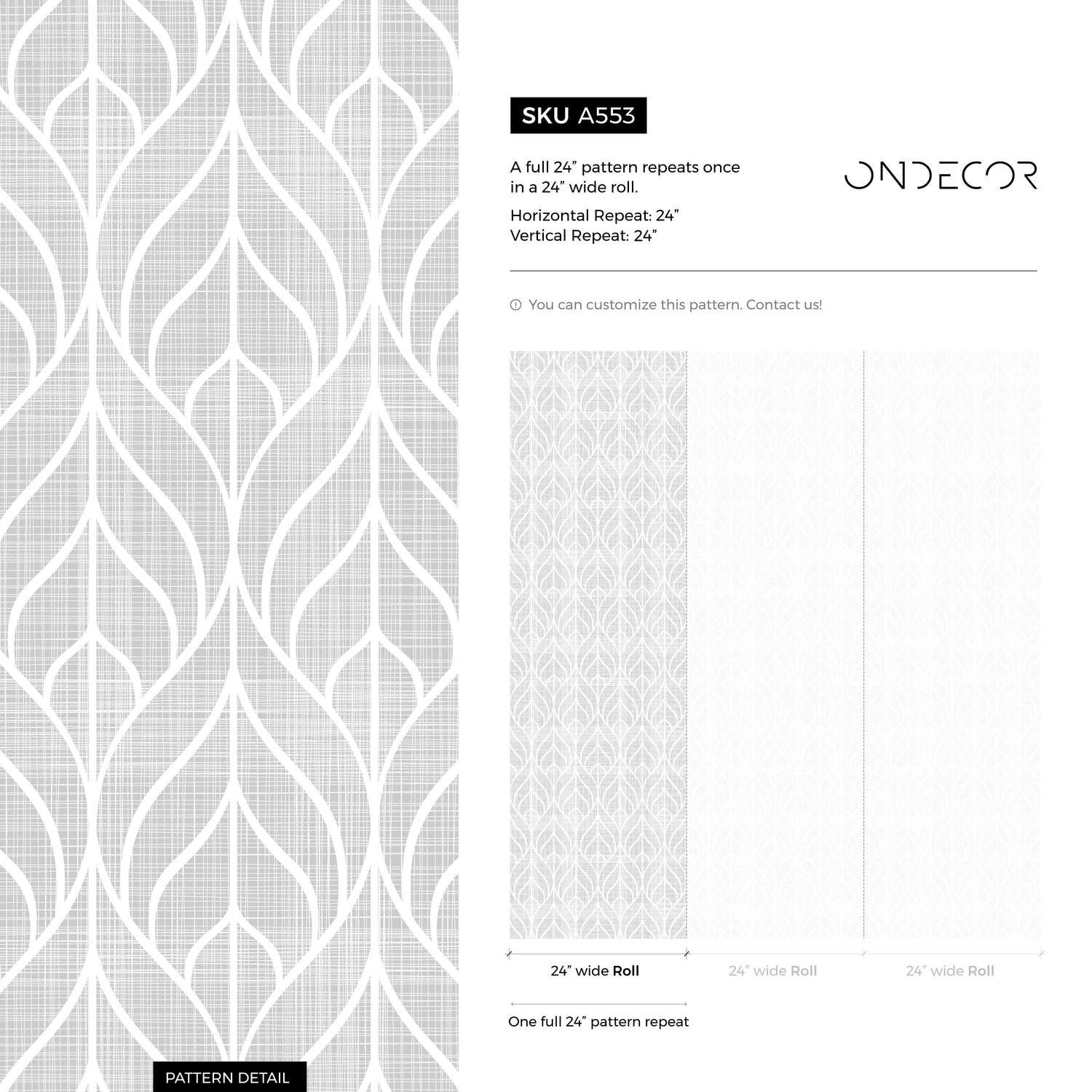 Removable Wallpaper Peel and Stick Wallpaper Wall Paper Wall Mural - Geometric Gray Wallpaper - A553