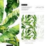 Removable Wallpaper Peel and Stick Wallpaper Wall Paper Wall Mural - Banana Leaf Wallpaper Tropical Wallpaper - A466