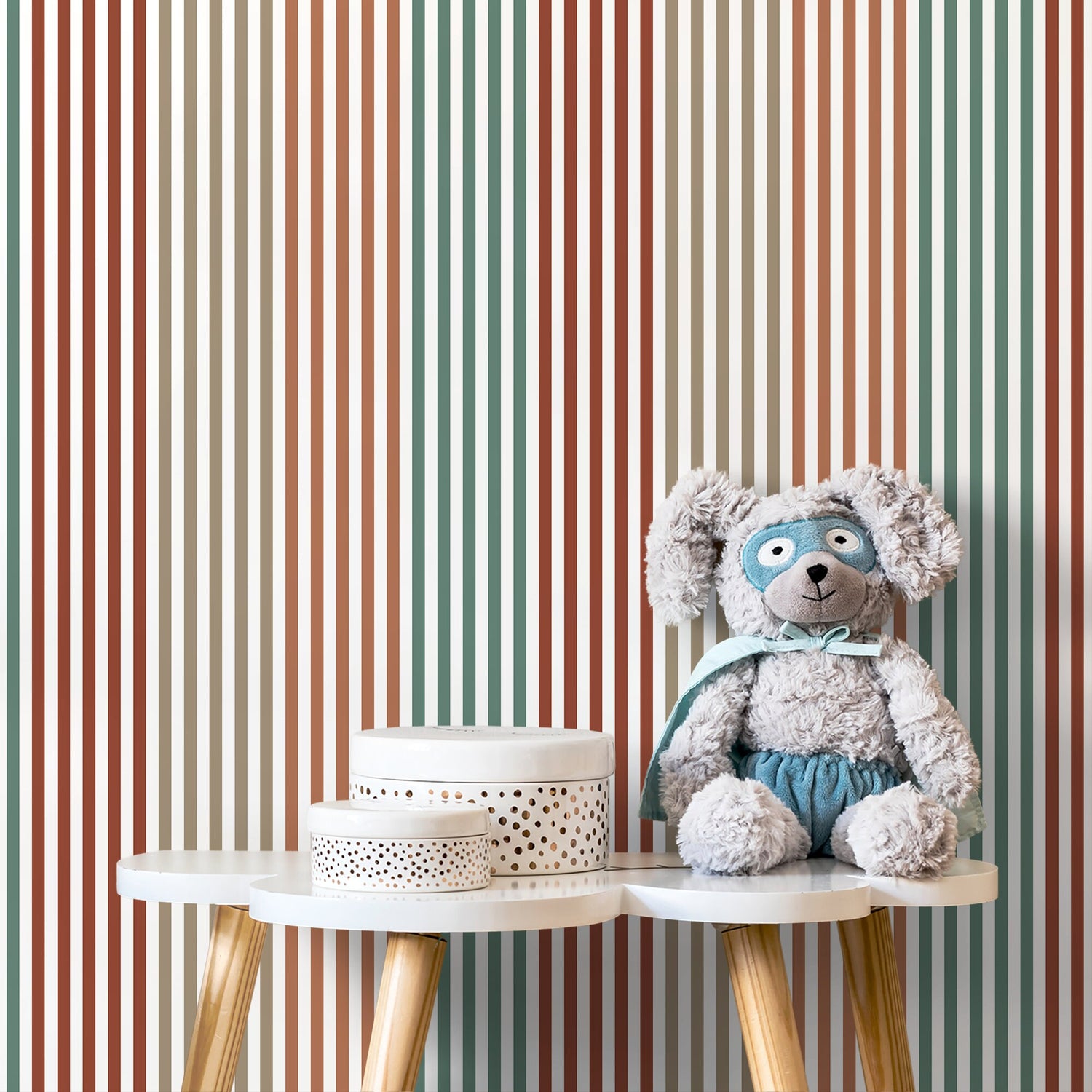 Modern Striped Wallpaper Geometric Wallpaper Peel and Stick and Traditional Wallpaper - D754