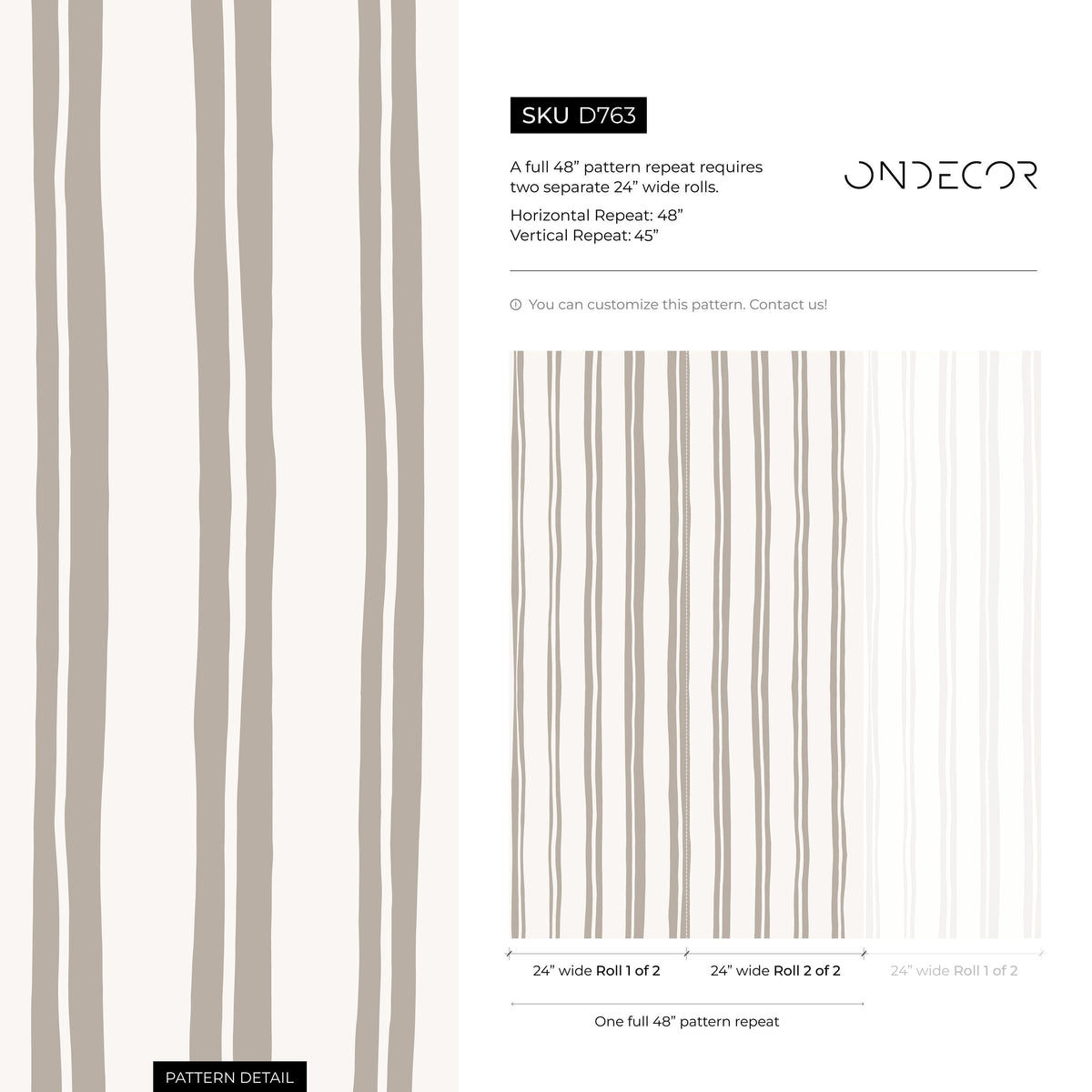 Neutral Lines Wallpaper Boho Striped Wallpaper Peel and Stick and Traditional Wallpaper - D763