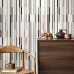 Taupe Contemporary Geometric Wallpaper Abstract Wallpaper Peel and Stick and Traditional Wallpaper - D742