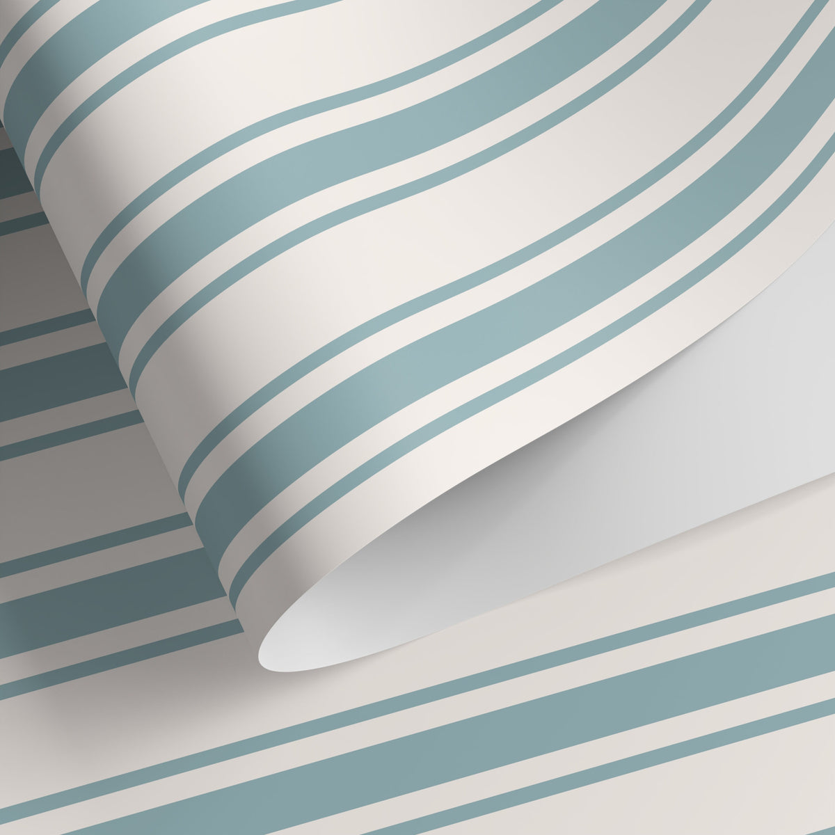 Light Blue Striped Wallpaper Vintage Wallpaper Peel and Stick and Traditional Wallpaper - D758