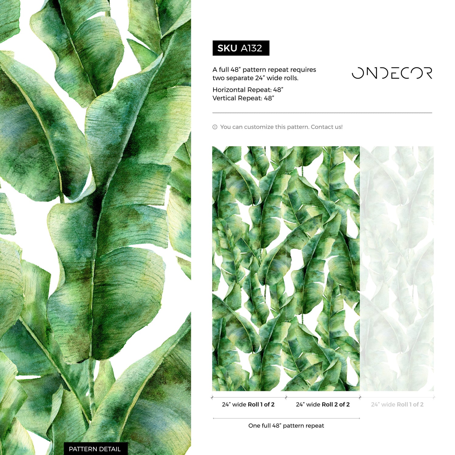 Tropical Leaves Wallpaper - A132