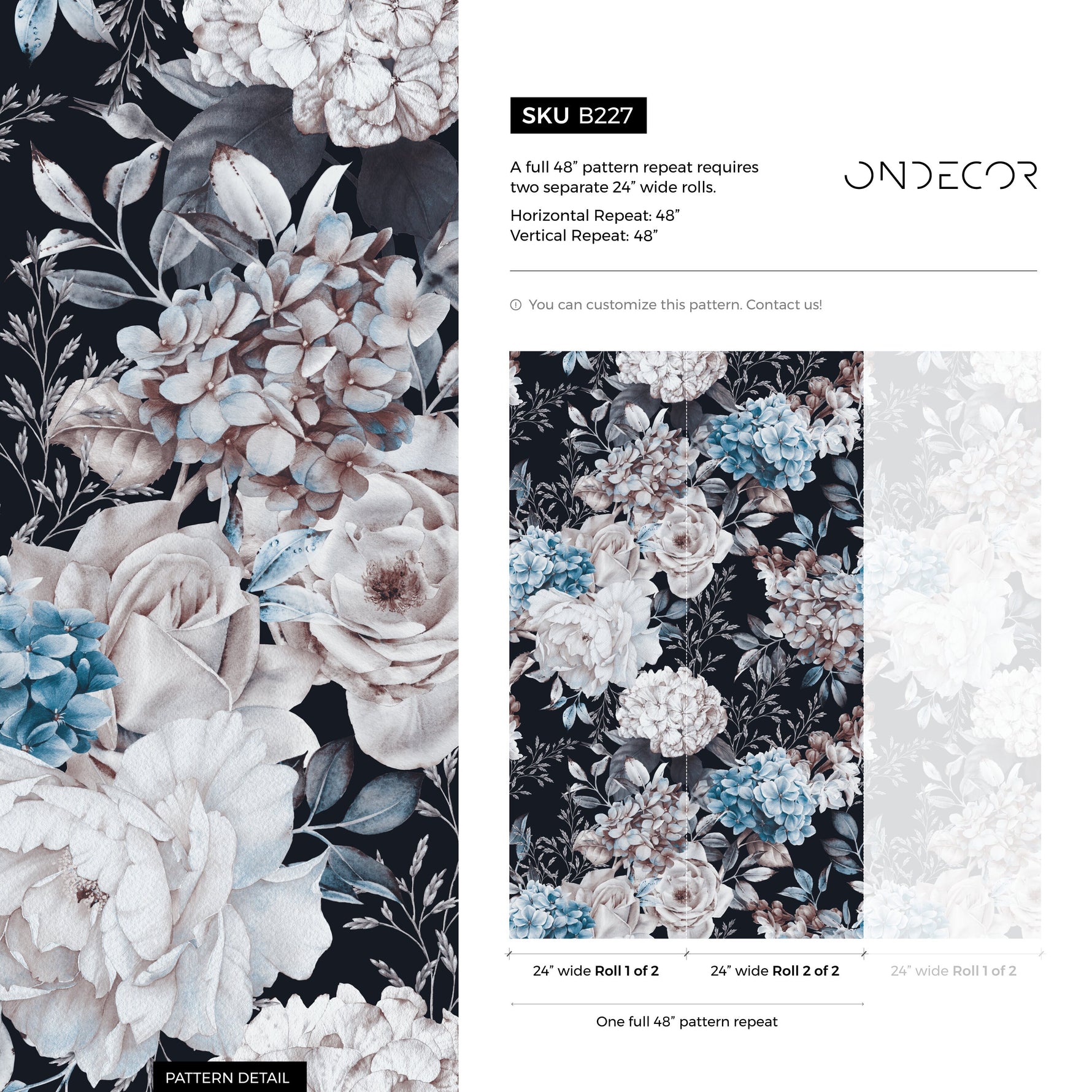 Floral Elegance Wallpaper - B227