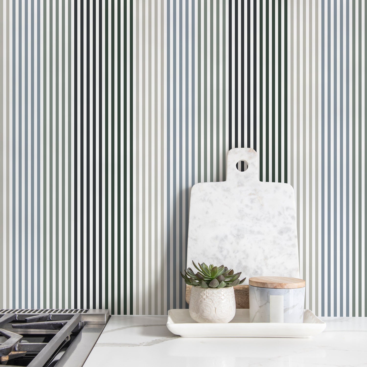 Geometric Striped Wallpaper Modern Wallpaper Peel and Stick and Traditional Wallpaper - D756