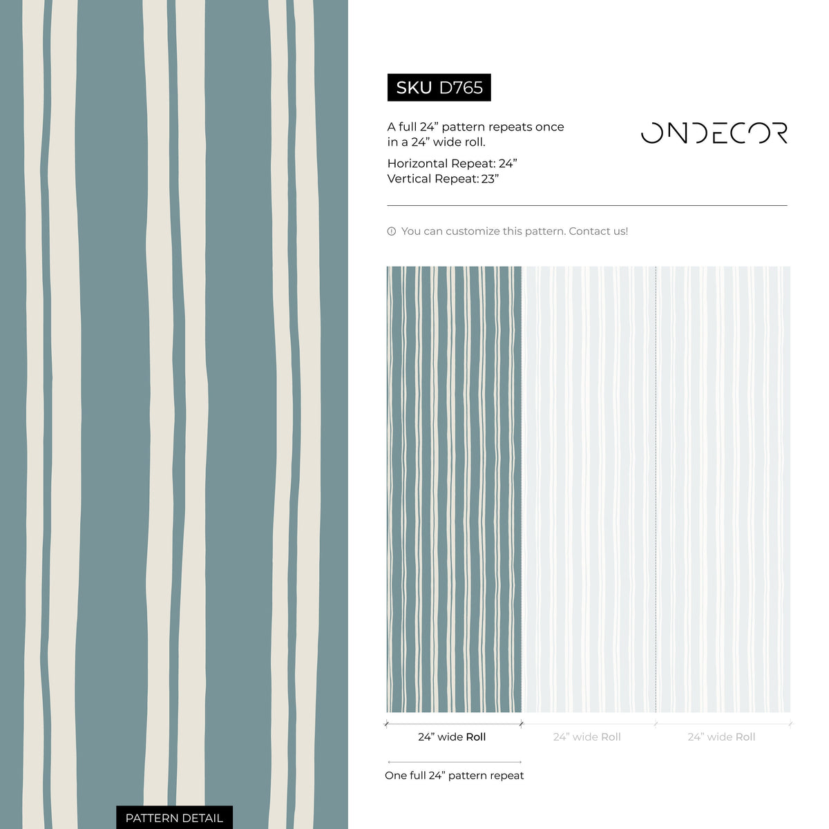 Light Blue Lines Wallpaper Boho Striped Wallpaper Peel and Stick and Traditional Wallpaper - D765