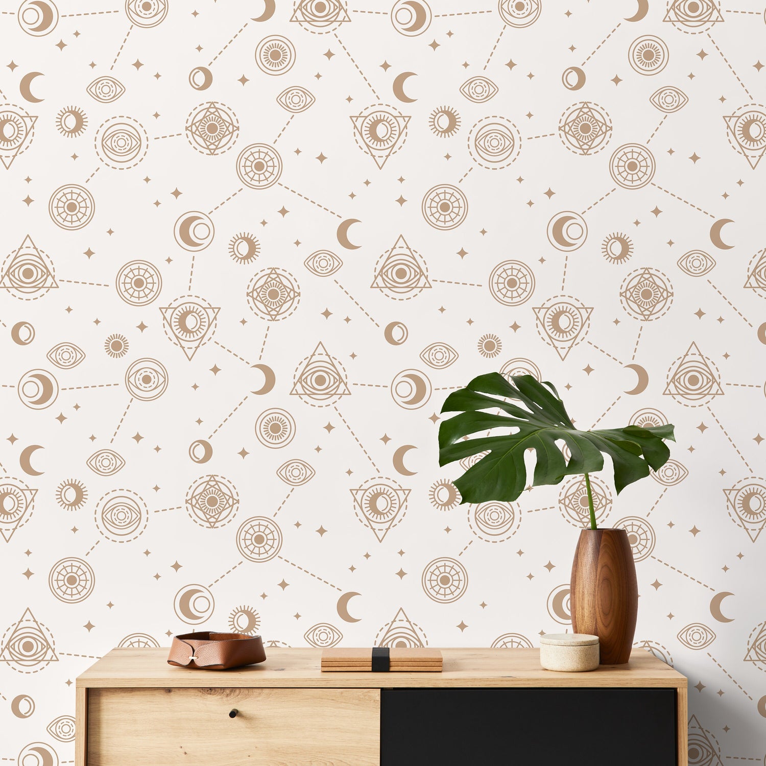 Mystique and Celestial Wallpaper Removable Peel and Stick Wallpaper Peel and Stick Wallpaper Moon and Magic - ZAAO