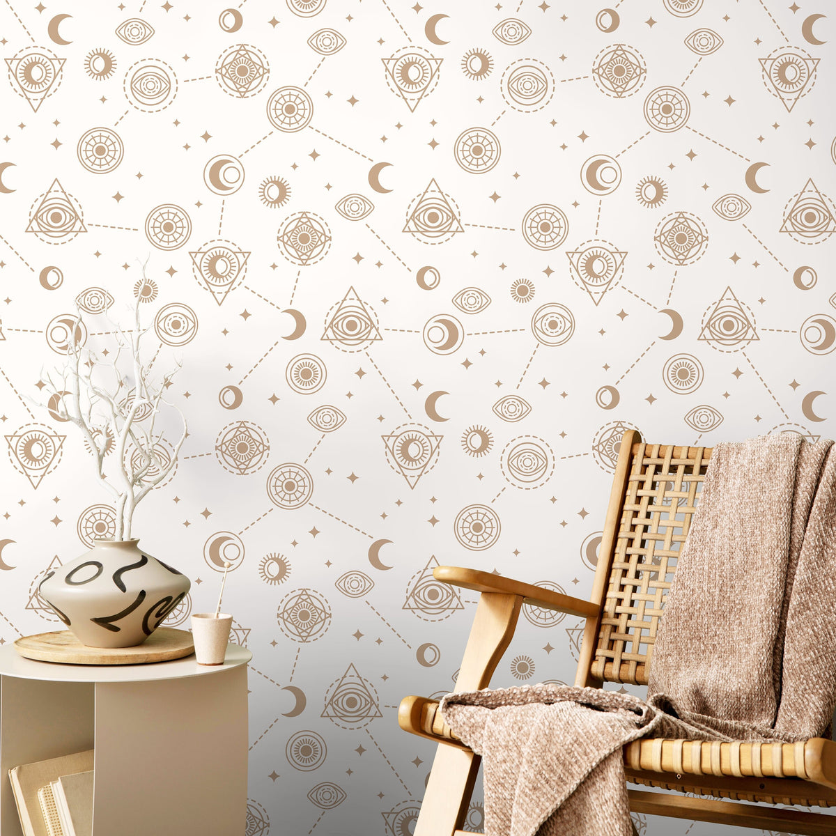 Mystique and Celestial Wallpaper Removable Peel and Stick Wallpaper Peel and Stick Wallpaper Moon and Magic - ZAAO