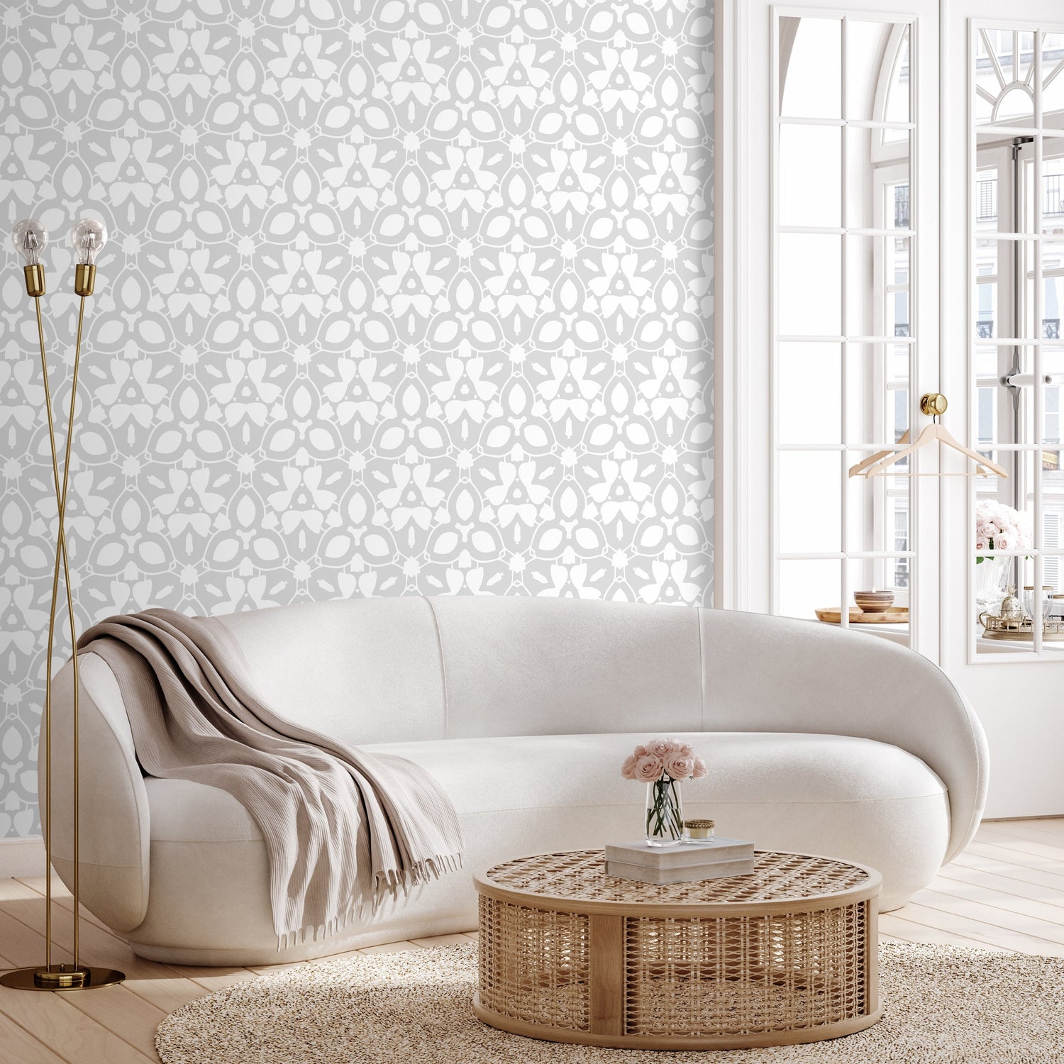 Elegant Floral Symphony Wallpaper - X045