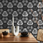 Elegant Floral Damask Wallpaper - X079