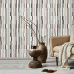 Taupe Contemporary Geometric Wallpaper Abstract Wallpaper Peel and Stick and Traditional Wallpaper - D742